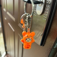 Breloc figurina cu schimbare a fetei, Cartoon Face, 4 cm, portocaliu, Vivo FIGURINA-ORANGE